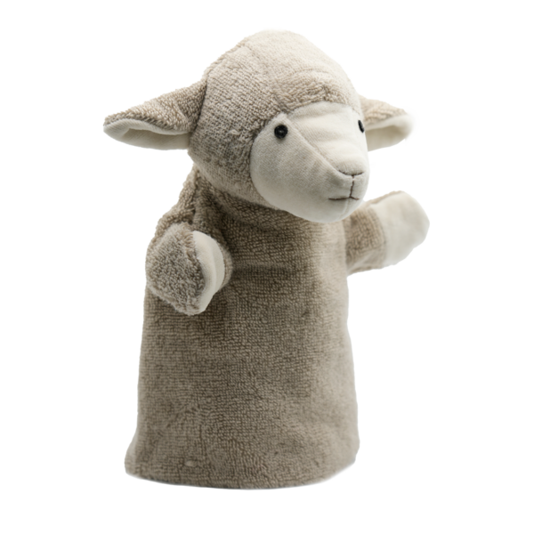 lamb grey handpuppet front