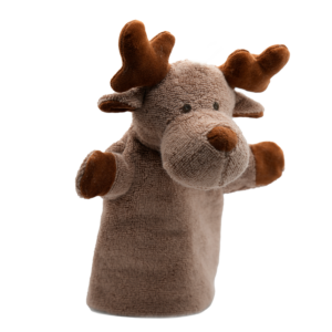 reindeer brown handpuppet front